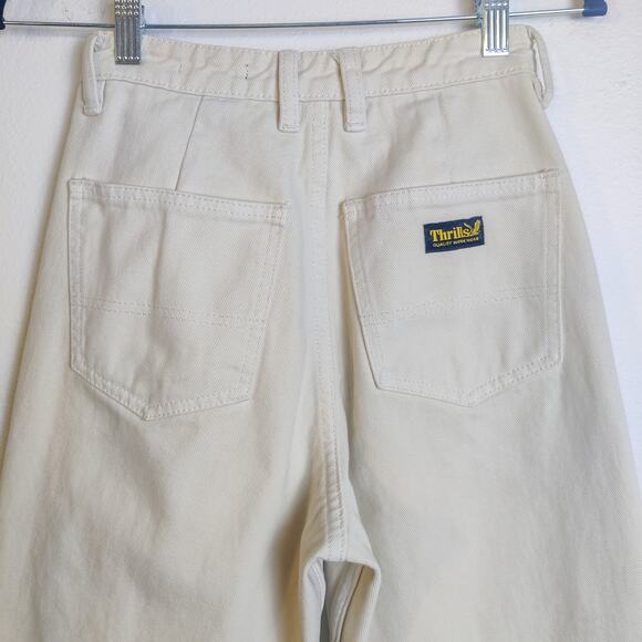 Thrills Free People Workshop Panel Organic Cotton Utility Pants Cream 2 Workwear - Picture 6 of 16